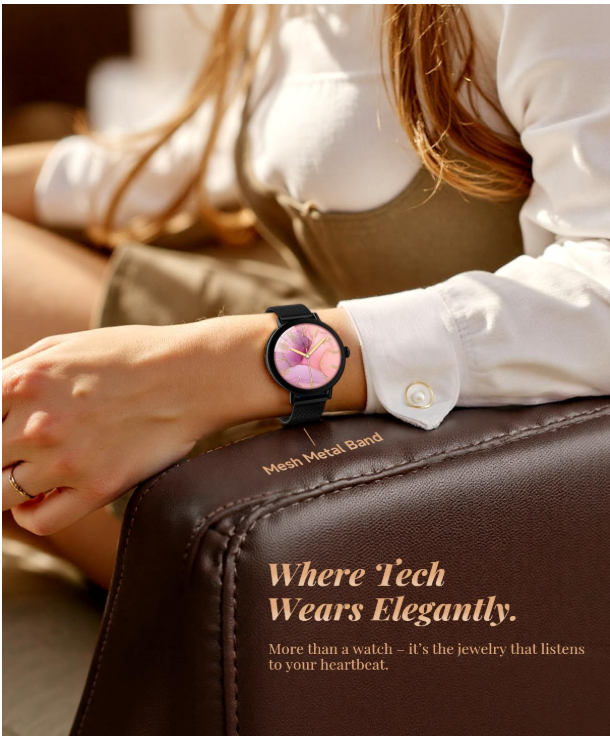 TOOBUR Smart Watch for Women with Two Bands