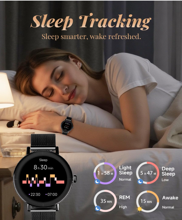 TOOBUR Smart Watch for Women with Two Bands