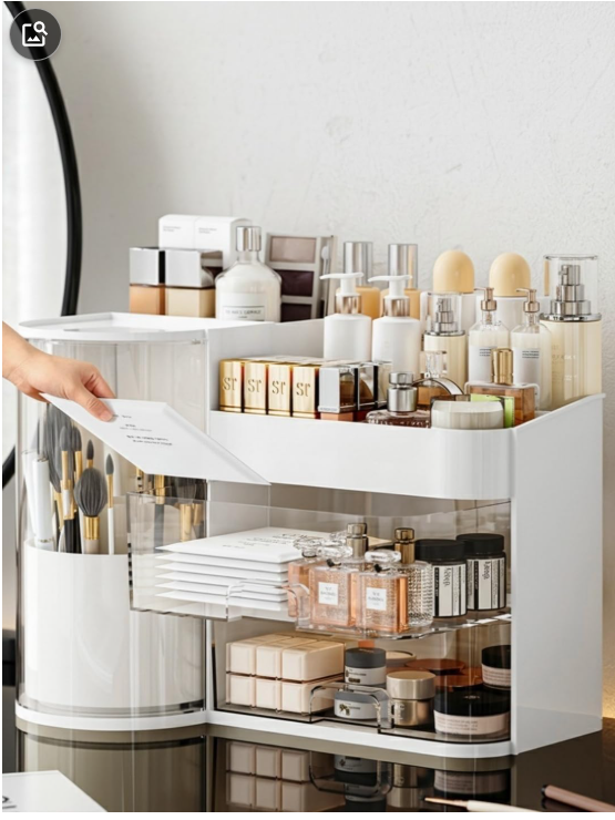 Cosmetic Organizer with Drawers Countertop Skincare Organizer for Vanity