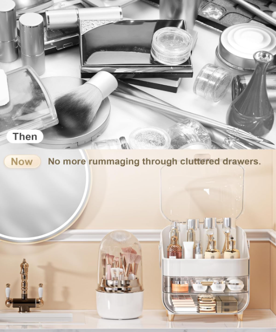 Makeup Organizer, Skincare Holder Bathroom Counter Organizer