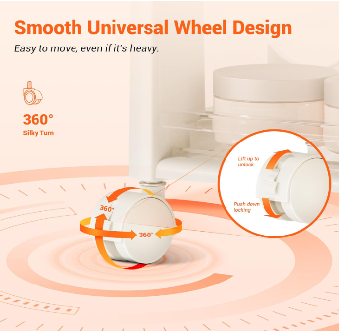 HamRoRung Transparent Stand-Up Makeup Organizer with Detachable Storage Compartments