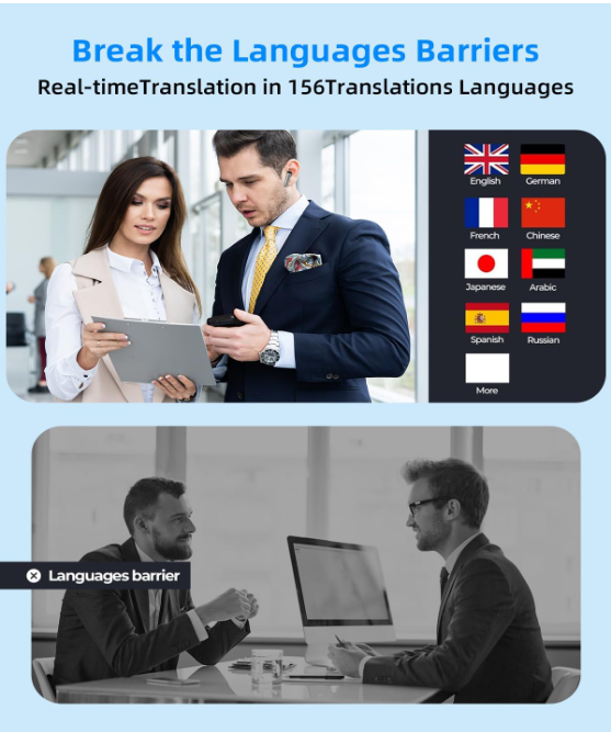 Meylhox Ai Translation Earbuds Real Time No Subscription